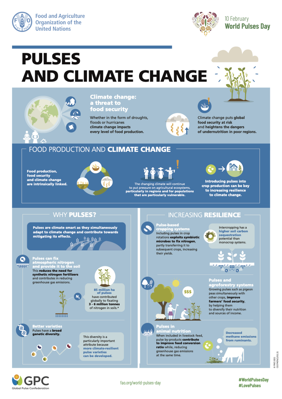 Enlarged view: Pulses and Climate Change