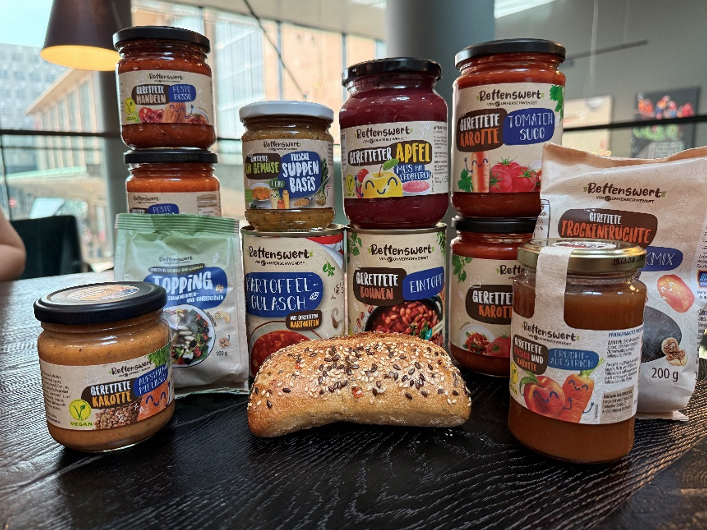 products from the start-up Unverschwendet, which creates products from surplus fruits and vegetables or those that don’t conform to typical market standards
