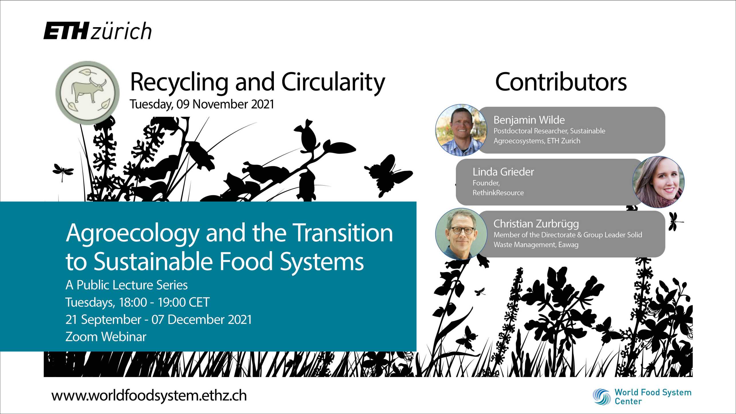 09 November 2021: Agroecology Lecture Series-Recycling and Circularity