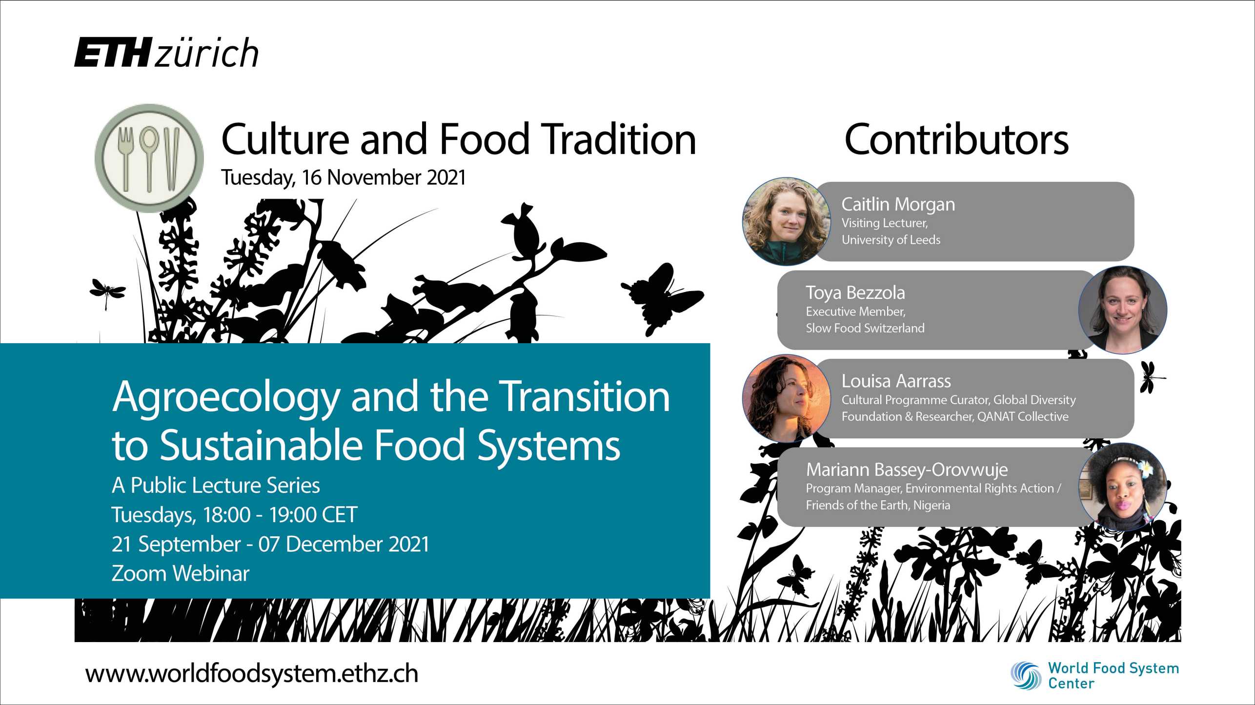 16 November 2021: Agroecology Lecture Series- Culture and Food Tradition