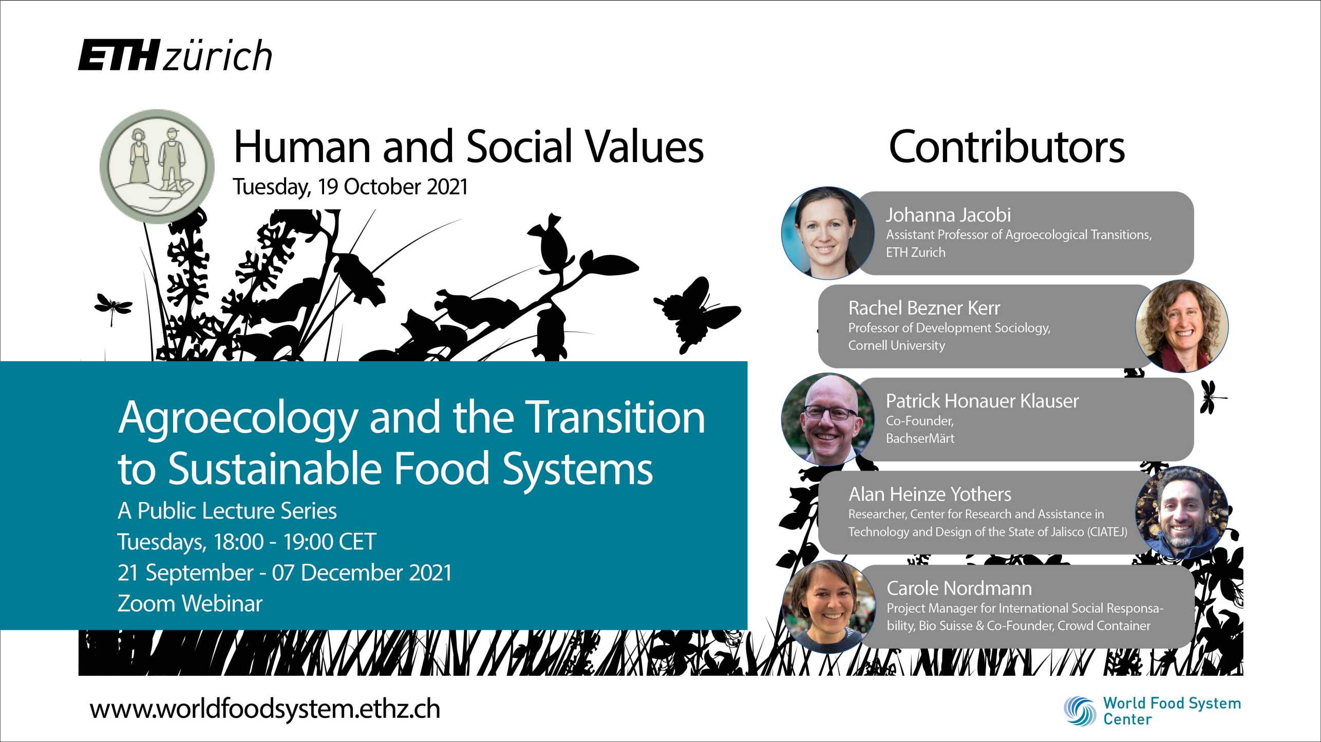 Agroecology Lecture Series- Human and Social Values