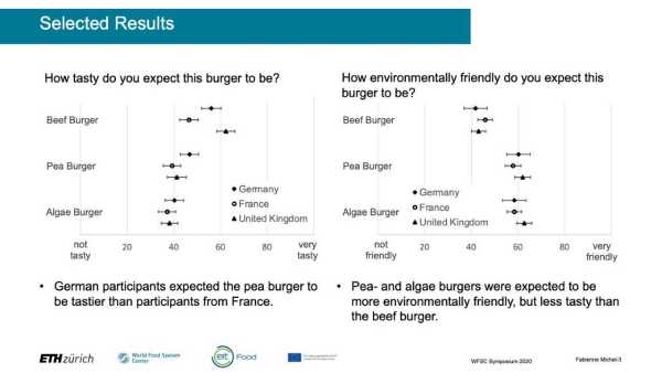 Consumers' perception of meat alternatives containing pea or algae protein