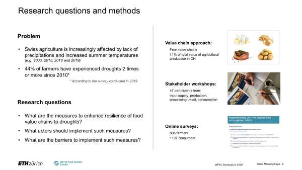 Building value chain resilience to droughts. What does it take? The case of Swiss value chains